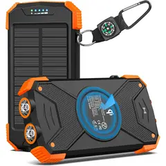 GENERICO - Cargador Solar BLAVOR 10000mAh Inalambrico USBC Outdoor