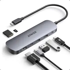 Anker - Hub USB C 7en1 HDMI 4K60Hz 85W PD SD TF Laptops