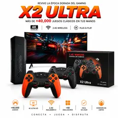 GENERICO - Consola Retro X2 Ultra 64GB +35,000 Juegos 2 Mandos Inalambricos Recargables HDMI TV Smart