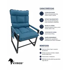 NO LOGO - Sillón Relax Reclinable Azul