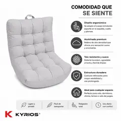 NO LOGO - Asiento de Piso Ajustable y Plegable Plateado