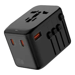 ROADTRIP - Cargador Universal GaN 65W 3 USB-C + USB Negro