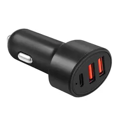 ROADTRIP - Cargador de auto 2 usb/tipo C 30W negro