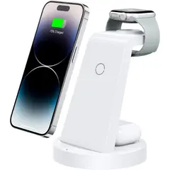 GENERICO - Cargador Inalambrico 3 en 1 Anlmz CW350 para iPhone Apple Watch AirPods