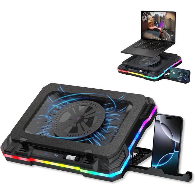 Base Enfriadora Gaming Tilted Nation USB Hub RGB 7 Niveles