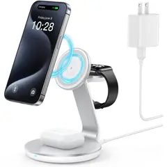 GENERICO - Cargador 3 en 1 Magnaatico Wireless S9 para iPhone