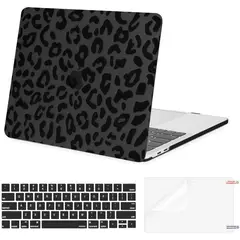 GENERICO - Funda MOSISO MacBook Pro 13 M2M1 Negra Leopardo Teclado