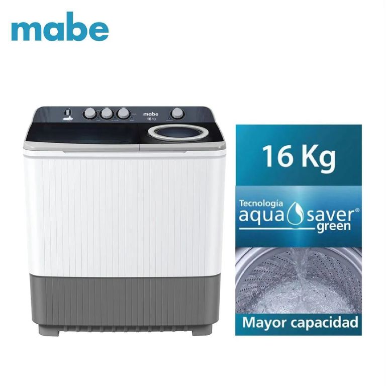 Lavadora semiautomática de 16 kg blanca - LMD6124PBBB0