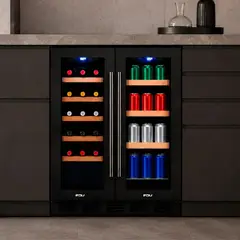 FDV - Cava de Vinos 20 Botellas + 50 Latas Dual Elite Black