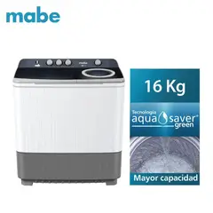 GENERICO - Lavadora semiautomática de 16 kg blanca mabe - LMD6124PBBB0