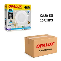 OPALUX - Spot Dicroico LED Empotrable 10W con Sensor de Movimiento - Pack de 10 Unidades