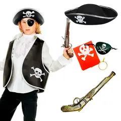 GENERICO - Juego de 5 accesorios para disfraz pirata NIÑOS HALLOWEEN