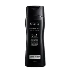 SOID - Gel de baño con carbón activado 5 en 1