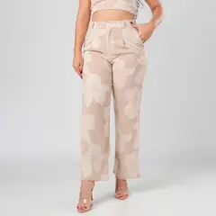 ROXJES JEANS - Pantalon Recto Aura Lino Labrado Mujer