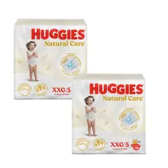 HUGGIES - Pack x2 PAÑAL NATURAL CARE CUID PURO XXG BOL58UND