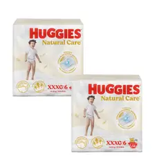 HUGGIES - Pack x2 PAÑAL NATURAL CARE XXXG BOLSA X 54UND
