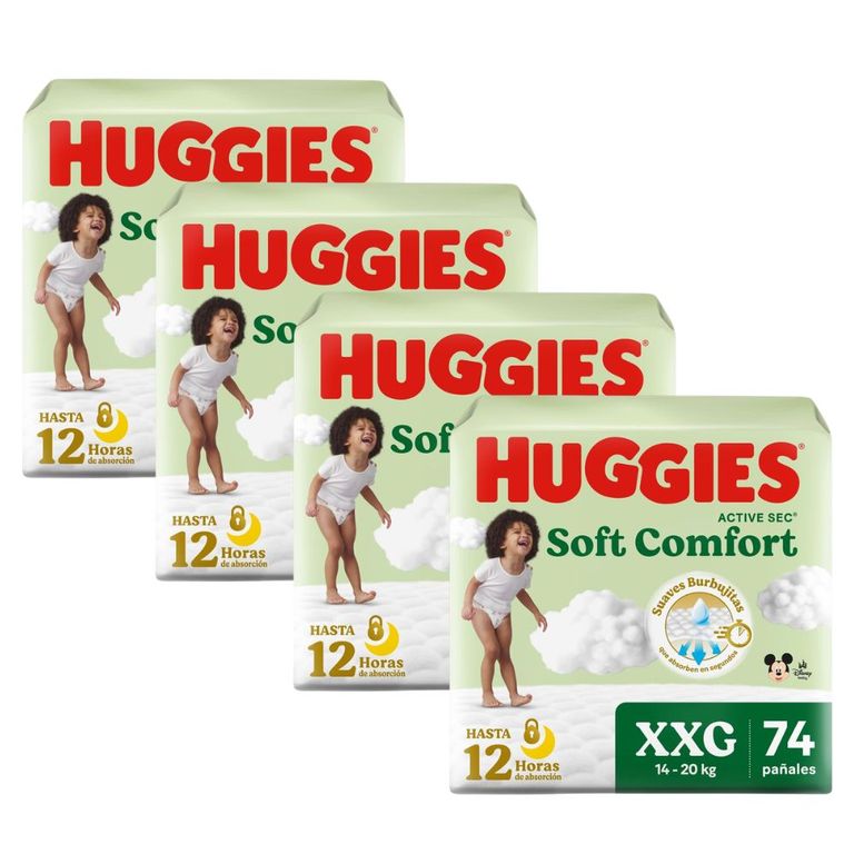 Pack x4 PAÑAL ACTIVE SEC XXG BOL X 74UND