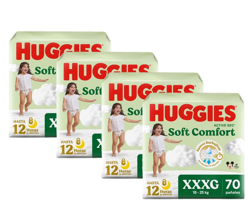 Pack x4 PAÑAL ACTIVE SEC XXXG BOL X70UND