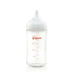 GENERICO - Biberón de Vidrio Pigeon Softouch 240ml 3+m de Boca Ancha Anticólicos