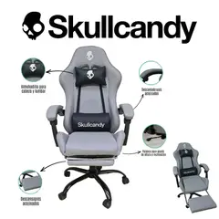 Skullcandy - Silla Gamers Color Gris Con Posa Pie