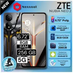 ZTE - Celular Nubia Neo 2 6.72" Pulg. 5G 8GB RAM 256GB Android 13 + Regalo