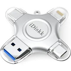 GENERICO - Pendrive iDiskk 256GB USB Tipo C Lightning iPhone iPad