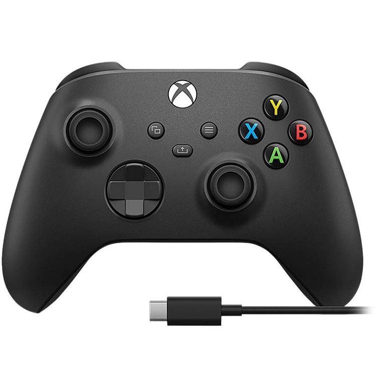 Control Inalaambrico Xbox Series X con Cable USBC Negro