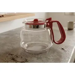 GENERICO - Jarra de repuesto 4 tazas para cafetera color rojo y filtro