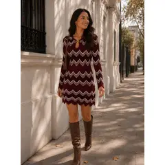 KUKUYU - Vestido corto de hilo tejido para mujer Isa