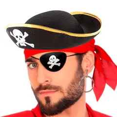 GENERICO - Juego de 4 ACCESORIOS para disfraz PIRATA ADULTOS HALLOWEEN