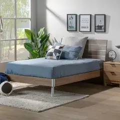 TUGO - Cama Marc 1.5 Plazas Laminado Nogal