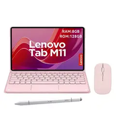 LENOVO - Tablet M11 8GB+128GB WiFi+Teclado Rosa+Lápiz+Mouse