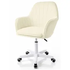 BUCKINGHAM - Silla Giratoria de Escritorio Oficina Soft Crema
