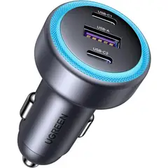 UGREEN - Cargador Para Auto 30W 2 Usb-C Y Usb-A Pd 3.0 Carga Rápida