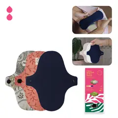 BAMBOO BALANCE - Toalla Higiénica Femenina de Tela Tripack Mini Azul de