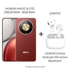 HONOR - Magic 8 lite 256gb 8ram Reddisch + Choice X7E Active