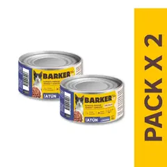 BARKER - Lata Húmeda Gato Pack x2 Atún y Camarón 85 gr