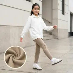 GENERICO - Legging Afranelada Arena Niña Algodón