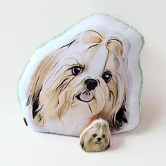 QALA DISEÑO - Pack Almohada y Llavero - - Perro Shih Tzu 1