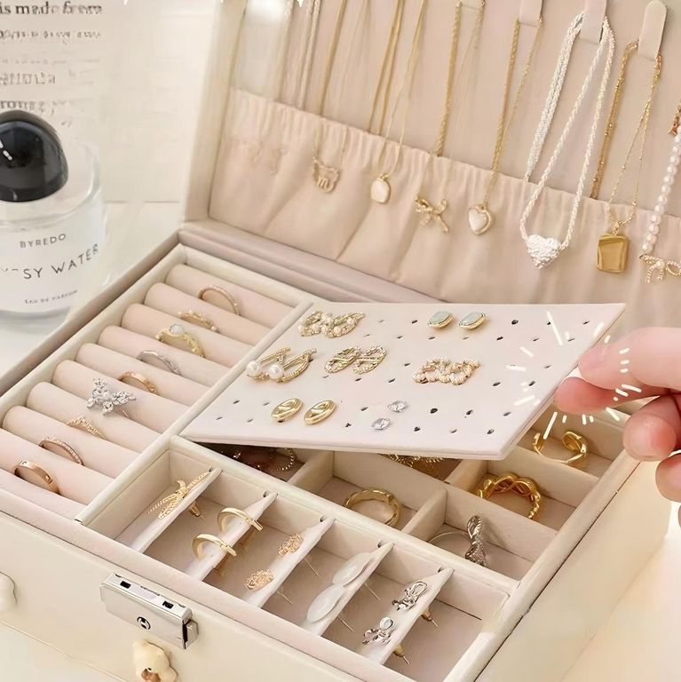 Joyero Organizador de Joyas para Tocador con Compartimentos