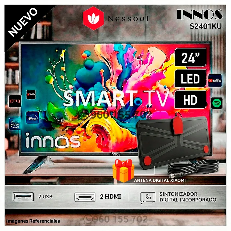 Televisor INNOS 24 SMART TV HD S2401KU + REGALO