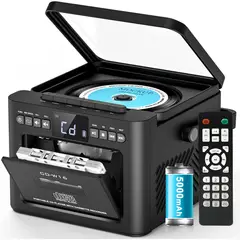 GENERICO - Reproductor CD Portatil Grabadora Casetes Control 5000mAh