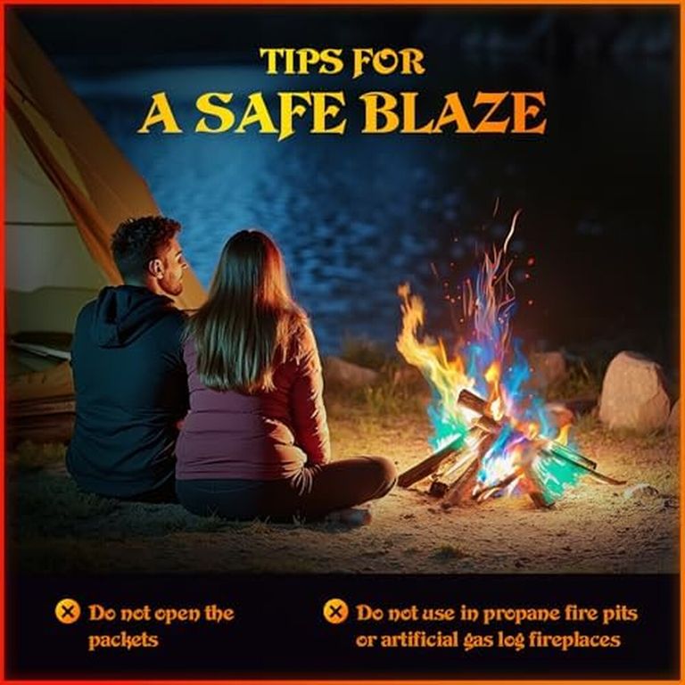 Sobres MEKER Cambia Color Fuego Para Fogata Chimenea