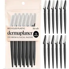 KITSCH - Rasuradora Facial Dermaplane 12 Unidades Cejas Mujer