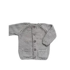RED CARROT - Chompa unisex lana y algodon gris