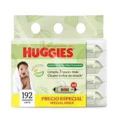 HUGGIES - Toallitas Húmedas Limpieza Efectiva 192 unidades