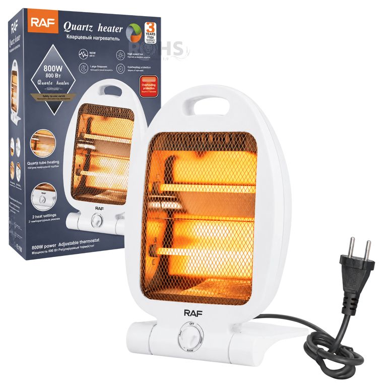 Calefactor Eléctrico De Cuarzo RAF De Calor Y Protección Contra Sobrecalentamiento