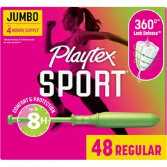 PLAYTEX - Tampones Sport Regular 48u Sin Fragancia Proteccian 360a