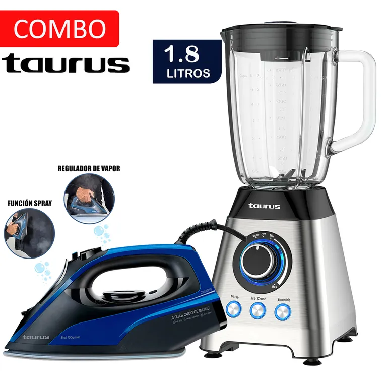Combo Licuadora EXPERT 800 1.8 Litros 800 Watts +Plancha