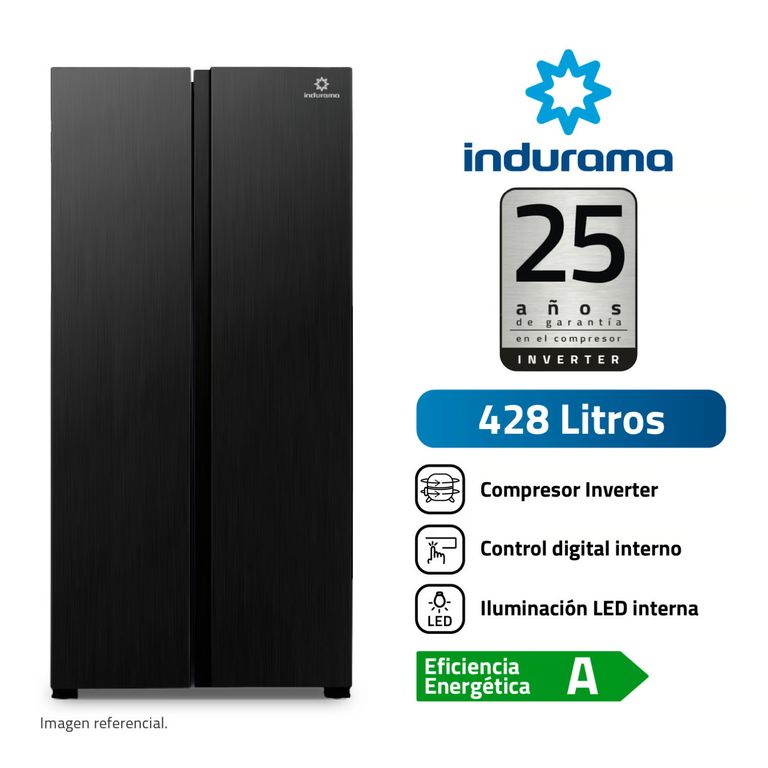 Refrigeradora Side By Side 428L Negra RI-769N